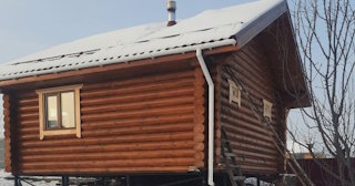 Баня из оцилиндрованного бревна под ключ в Похвистнево - от 132431 рублей